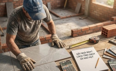 Xây nhà 60m² cần bao nhiêu gạch?