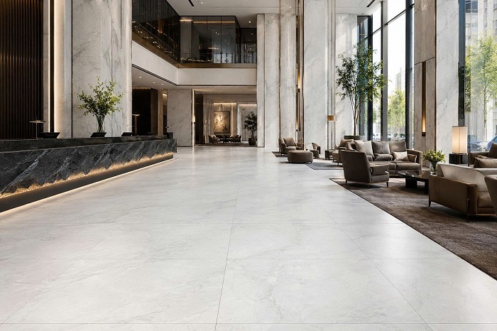 Gạch lát nền sảnh tiếp khách văn phòng
