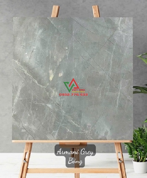 Gạch 80x80 Xám Xanh Vân Đá Chỉ Trắng Đen Bóng Ấn Độ