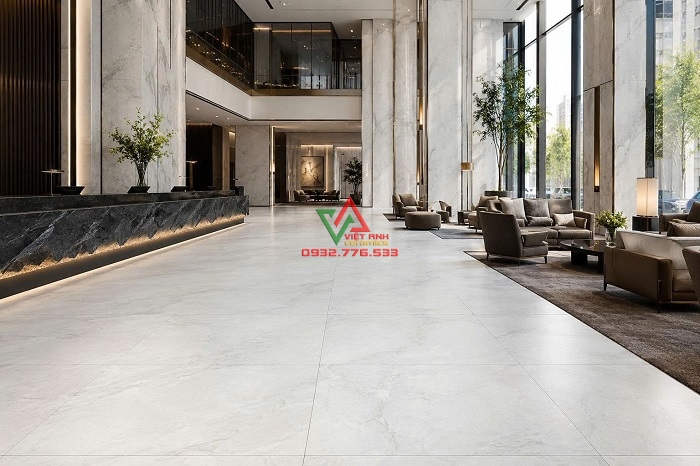 Gạch lát nền sảnh tiếp khách văn phòng