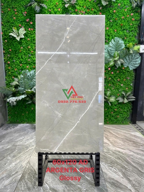 Gạch 60x120 Argenta Gris Xám Vân Đá Trắng Bóng Kiếng