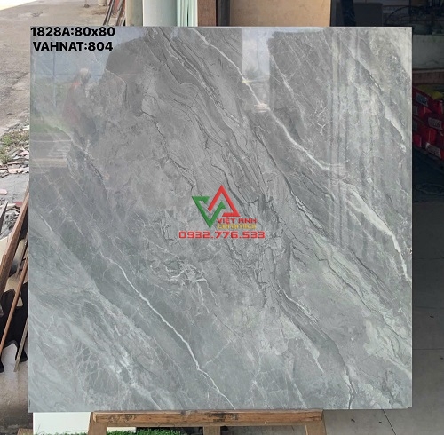 Gạch 80x80 Xám Ghi Vân Đá Sọc Bóng Kiếng Việt Nam