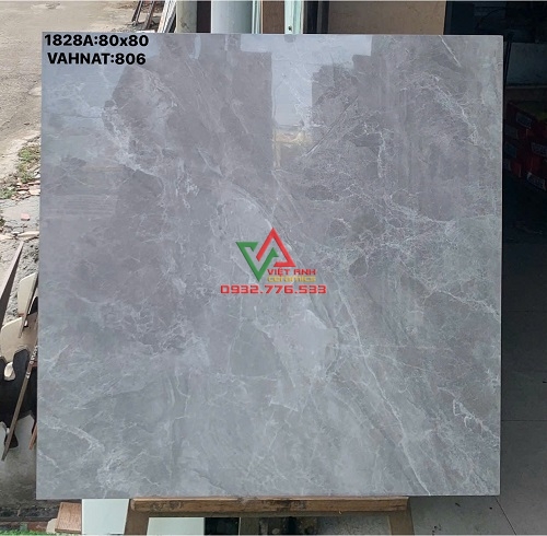Gạch 80x80 Xám Khói Vân Đá Marble Bóng Kiếng Việt Nam