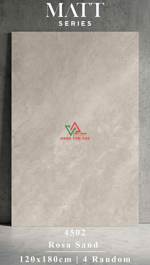 Gạch Lát Nền Xám Cát Men Mờ 120x180 Ấn Độ - 4502