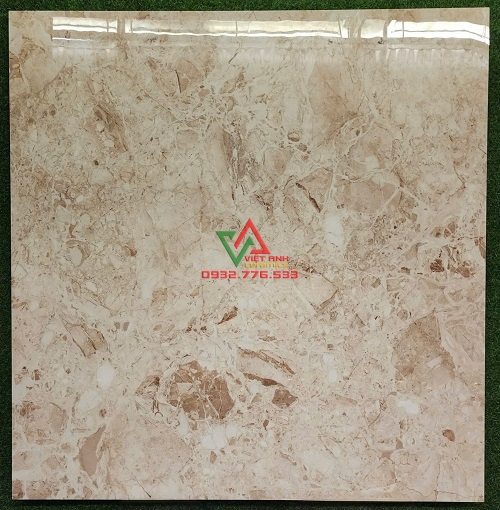 Gạch 120x120 thạch bàn màu nâu marble bóng kiếng