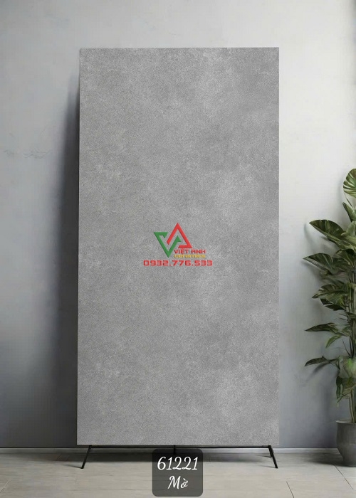 Gạch 60x120 xám ghi Ấn Độ, vân xi măng nhẹ và bề mặt mờ.