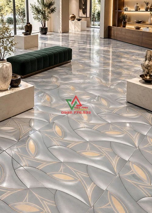 Báo Giá Gạch Trang Trí 60x120 Xám Viền Vàng