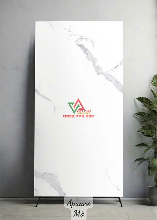 Gạch Khổ Lớn 60x120 Trắng Vân Đá Marble Xám Bề Mặt Mờ Ấn Độ