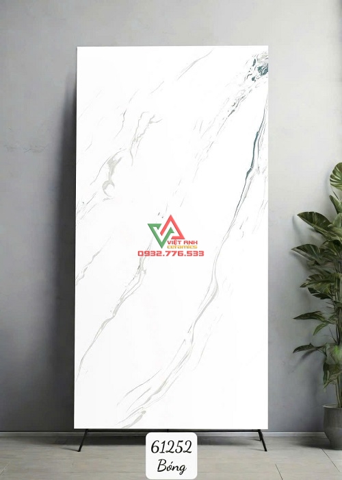 Gạch Khổ Lớn 60x120 Trắng Vân Đá Xám Xanh Bóng Kiếng Ấn Độ
