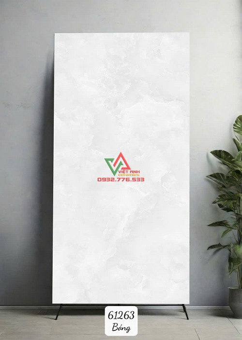 Gạch Khổ Lớn 60x120 Trắng Xám Vân Mây Loang Bóng Kiếng Ấn Độ