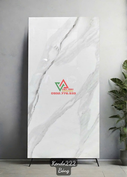 Gạch Ốp Lát 60x120 Trắng Vân Xám Bóng Kiếng Ấn Độ