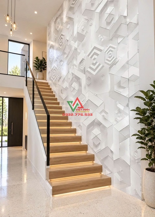Gạch Ốp Lát 60x120 Trắng Xám Họa Tiết Hình Học Độc Đáo