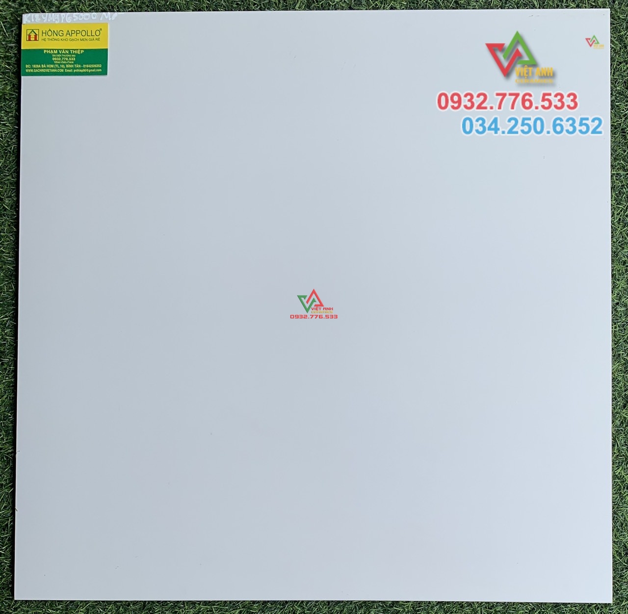 Gạch 60x60 màu trắng tinh không hoa văn