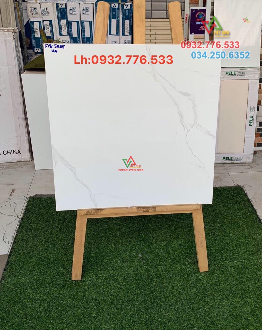 Gạch 60x60 màu trắng vân mây hàng bao sài