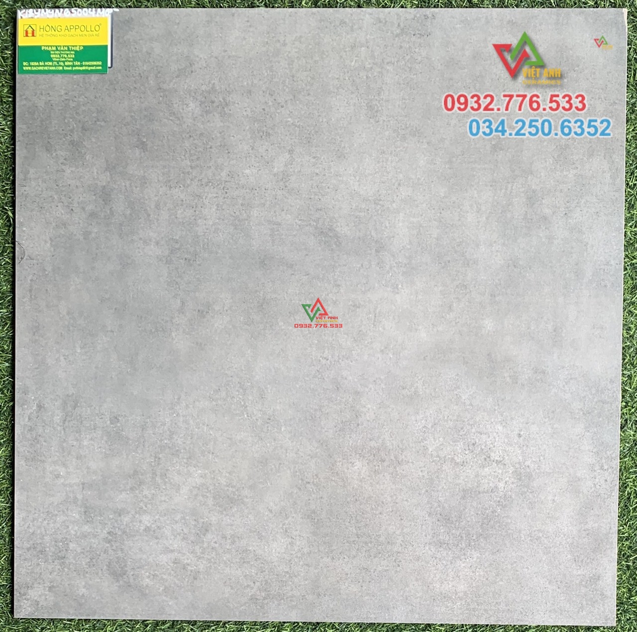 Gạch 60x60màu xám vân đá mờ