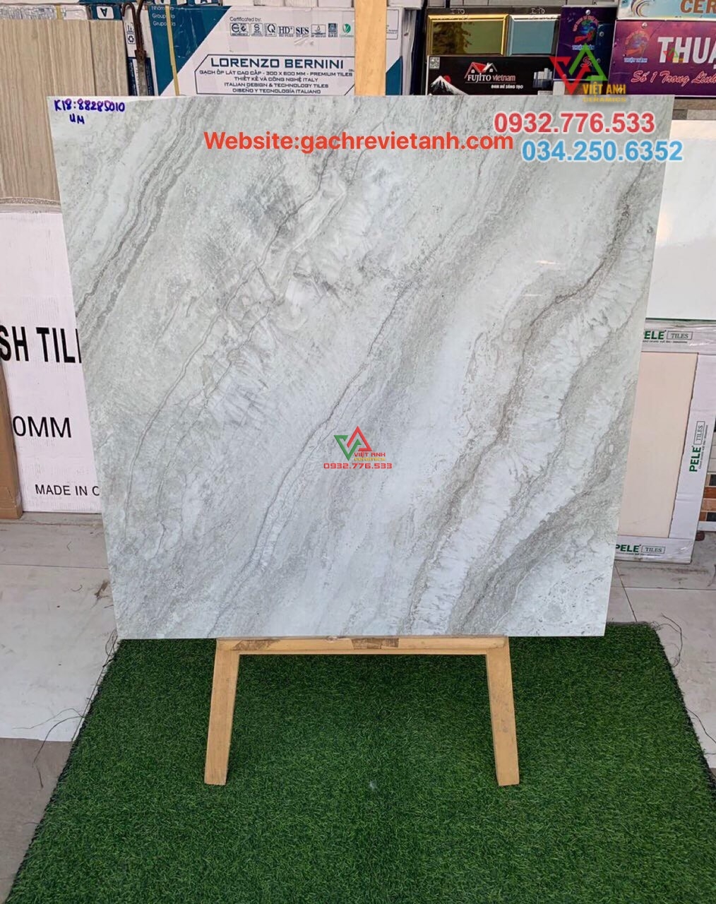 Gạch 80x80 màu xám họa tiết sắc sảo
