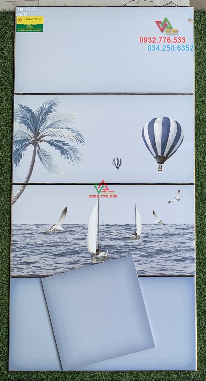 Gạch ốp tường 30x60 màu xanh biển ốp tường phòng tắm