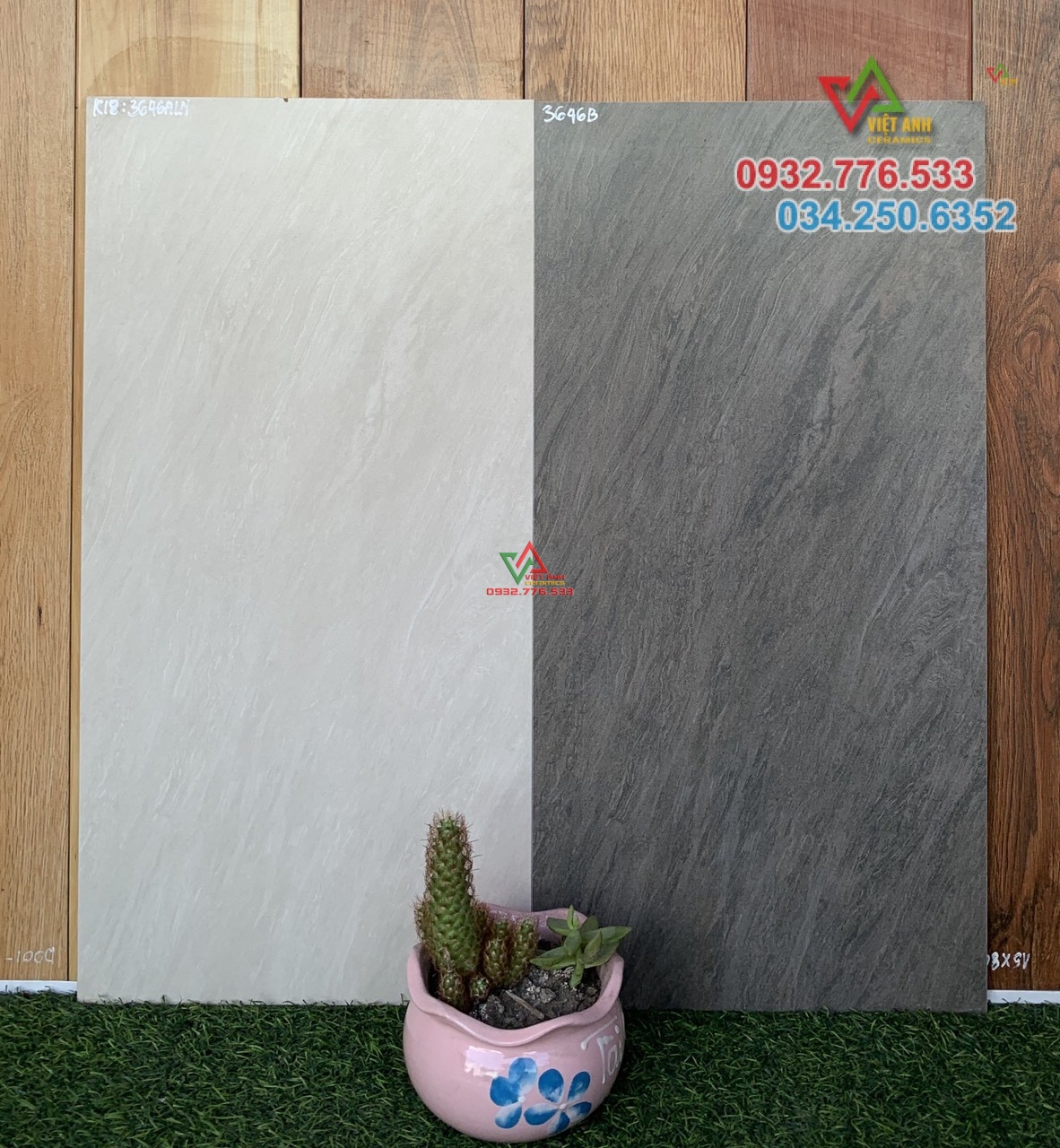 Gạch 30x60 màu trắng xám mờ chất lượng cao