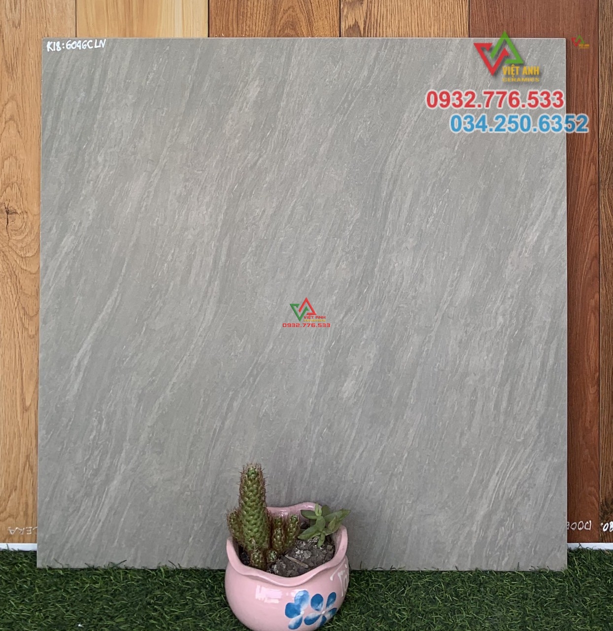 Gạch 60x60 đá mờ hàng kis màu xám