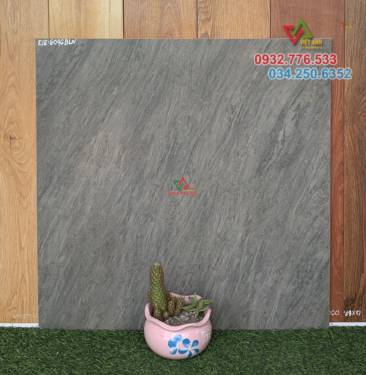 Gạch 60x60 hàng mờ màu xám sang trọng
