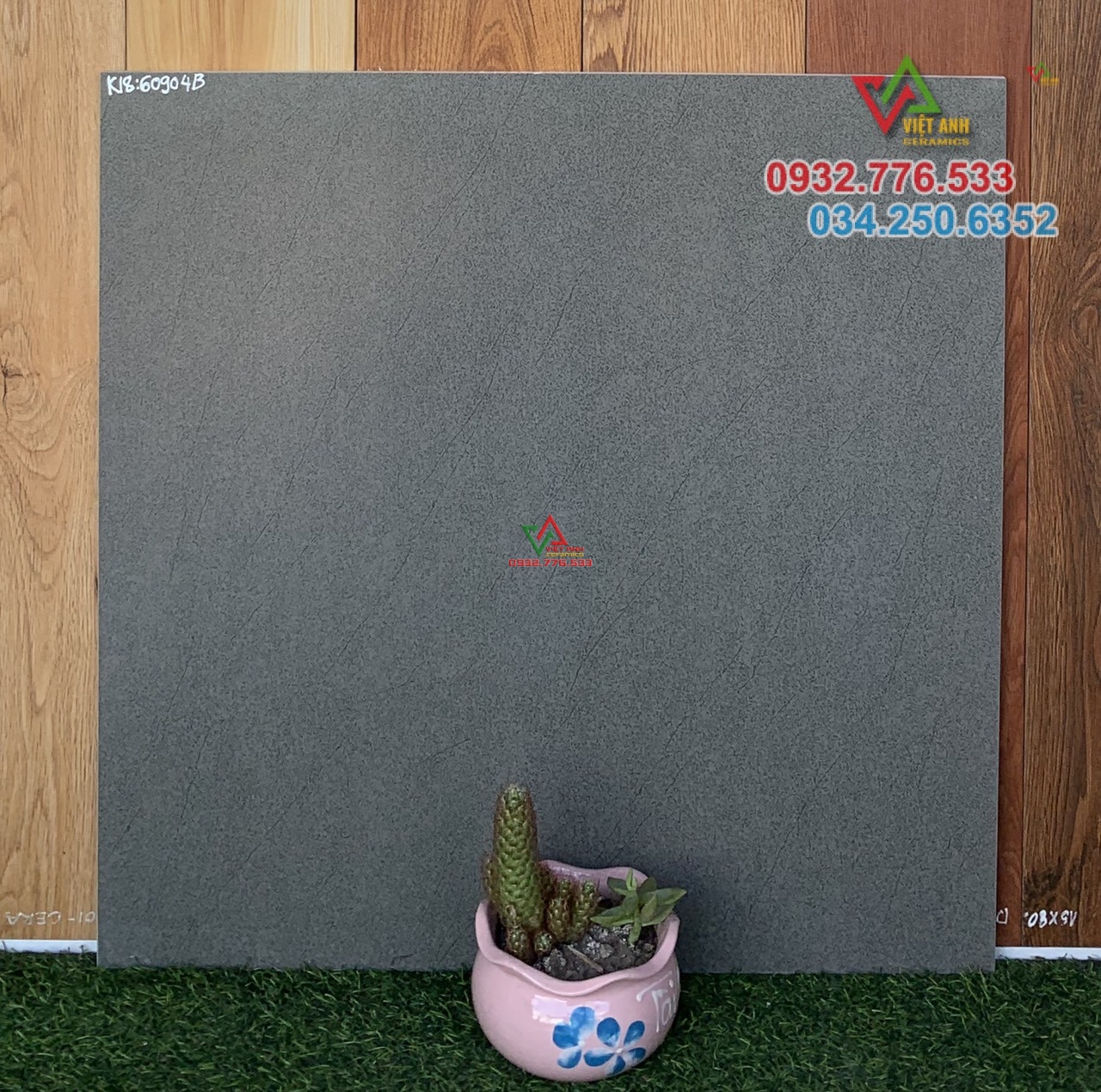 Gạch 60x60 màu xám đậm chất lượng cao
