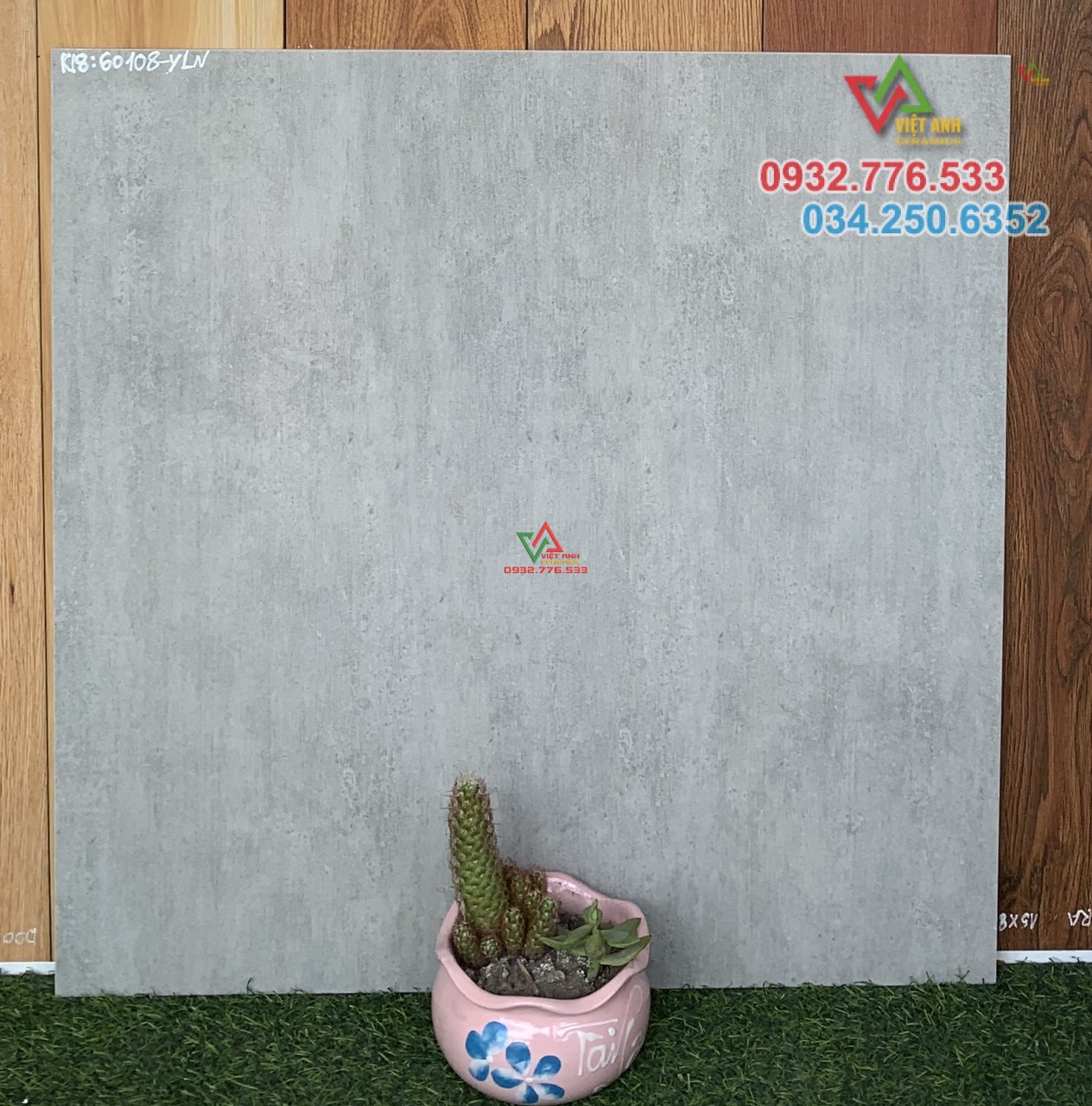 Gạch lát nền 60x60 màu xi măng bền đẹp