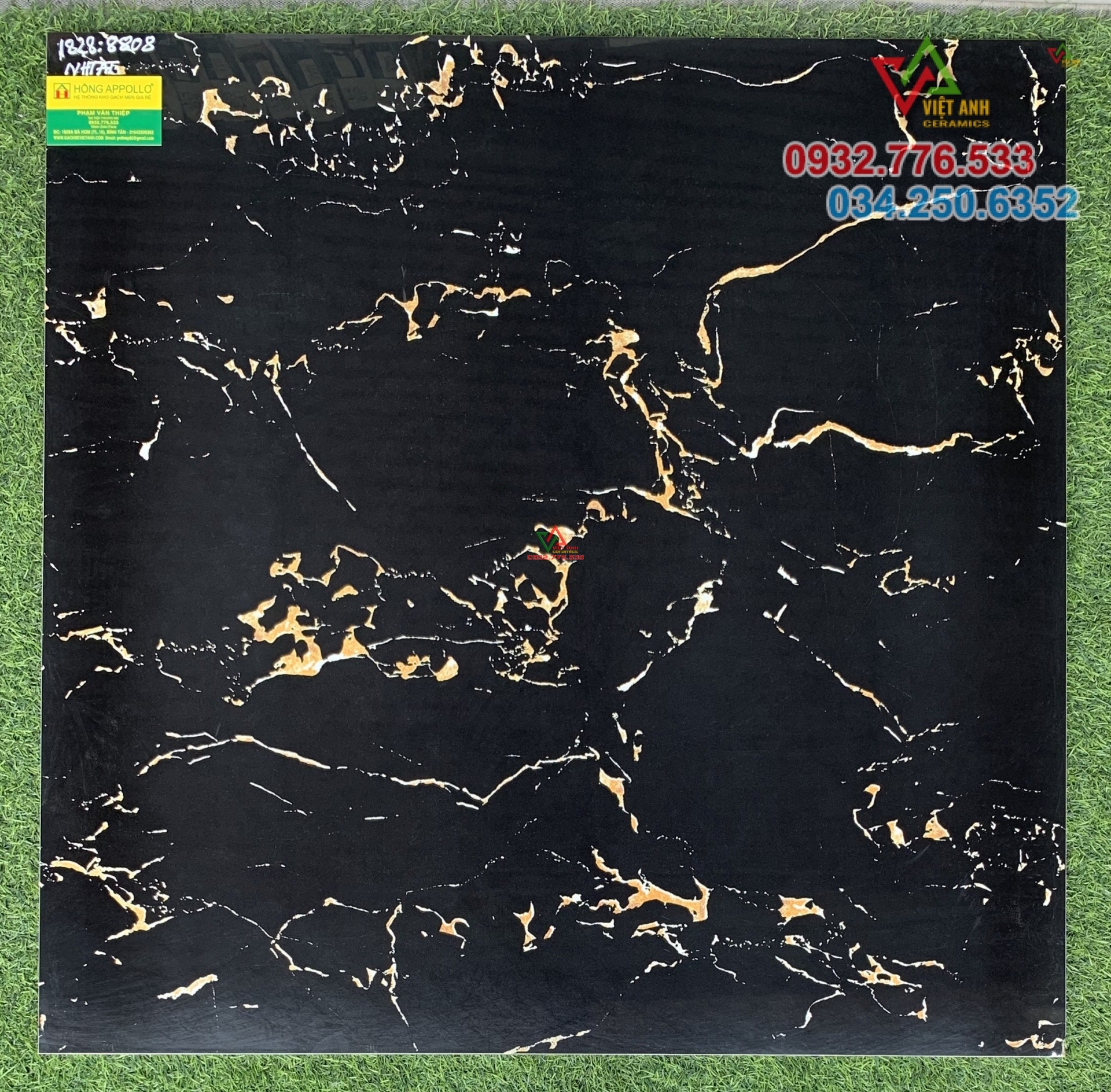 Gạch 80x80 màu đen ánh kim cao cấp