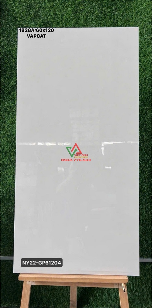 GẠCH 60X120 HÀNG CAO CẤP VN MÀU TRẮNG TRƠN BÓNG KIẾNG SANG