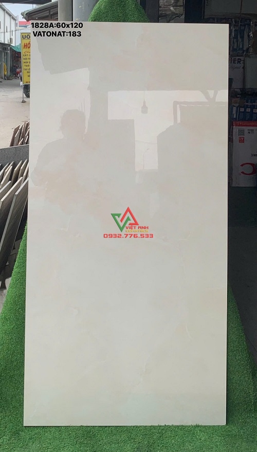 GẠCH 60X120 KEM NGỌC TRAI BÓNG KIẾNG CAO CẤP VIỆT NAM