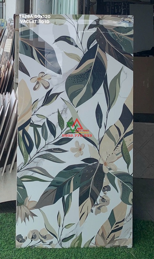 GẠCH 60X120 LÁ XANH NHIỆT ĐỚI BÓNG KIẾNG APODIO LIÊN DOANH VIỆT ẤN