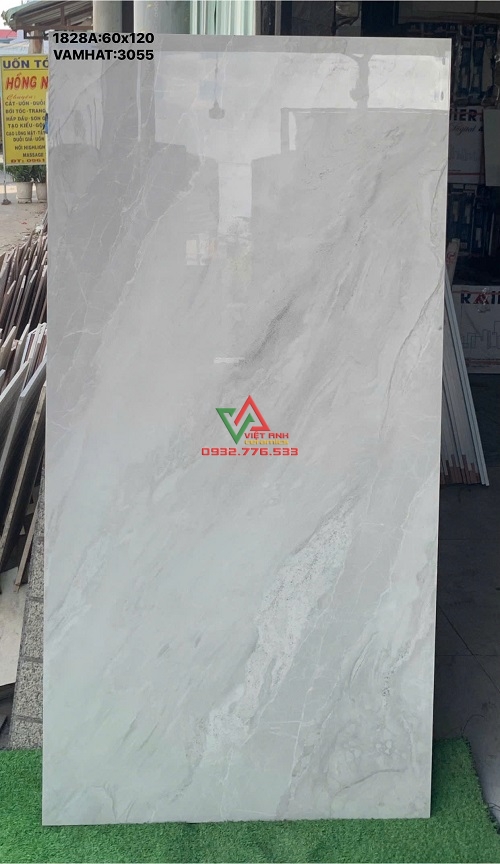 GẠCH 60X120 MÀU GHI SÁNG VÂN ĐÁ BÓNG KIẾNG ẤN ĐỘ
