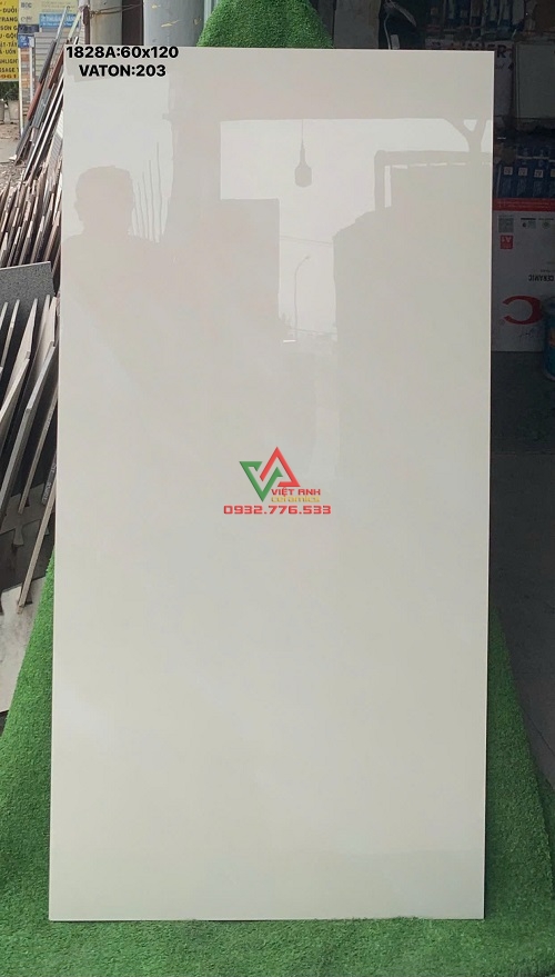 GẠCH 60X120 TRẮNG SỨ SNOW WHITE BÓNG KIẾNG VIỆT NAM