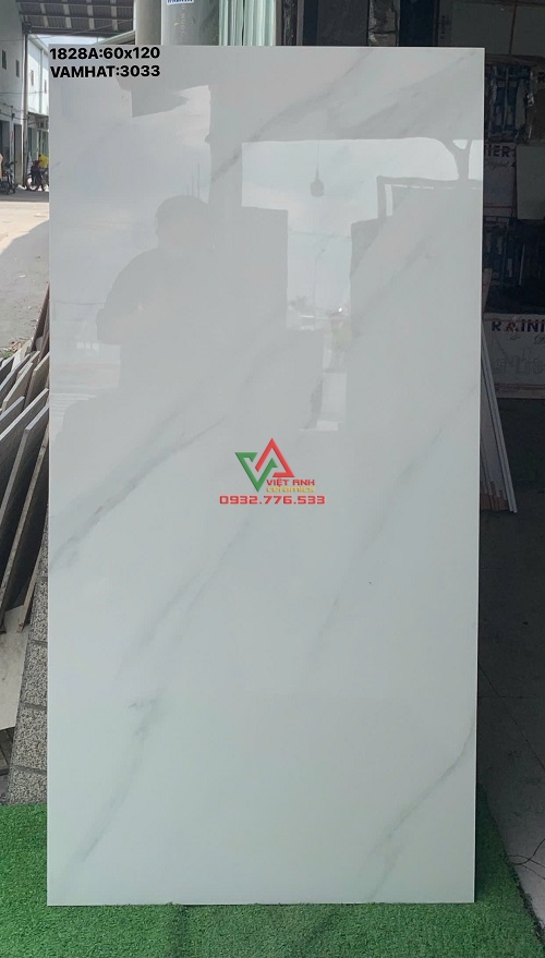 GẠCH 60X120 TRẮNG VÂN MÂY XÁM BÓNG KIẾNG CAO CẤP ẤN ĐỘ