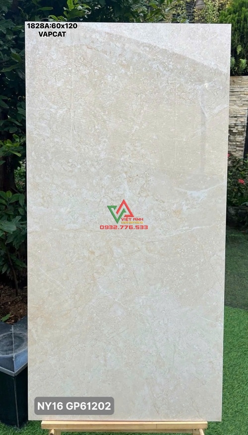 GẠCH 60X120 VÂN ĐÁ KEM TỰ NHIÊN TINH TẾ CHO KHÔNG GIAN