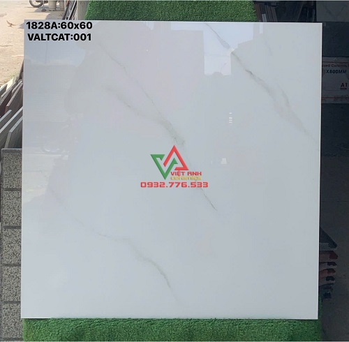 GẠCH 60X60 MÀU TRẮNG VÂN ĐÁ MẢNH BÓNG KIẾNG