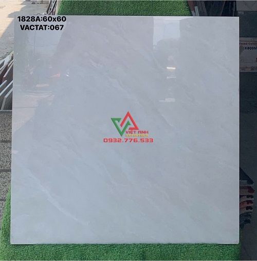 GẠCH 60X60 TRẮNG XÁM VÂN MÂY BÓNG KIẾNG
