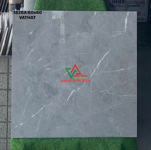GẠCH 60X60 XÁM TRO VÂN ĐÁ TRẮNG BÓNG KIẾNG VIỆT NAM