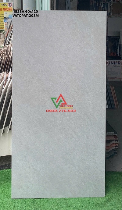 GẠCH KHỔ LỚN 60X120 GHI NHẠT VÂN XI MĂNG MỜ