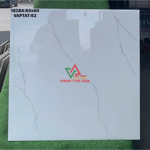 GẠCH LÁT NỀN 60X60 TRẮNG VÂN ĐÁ NHẸ BÓNG KIẾNG HIỆN ĐẠI VIỆT NAM