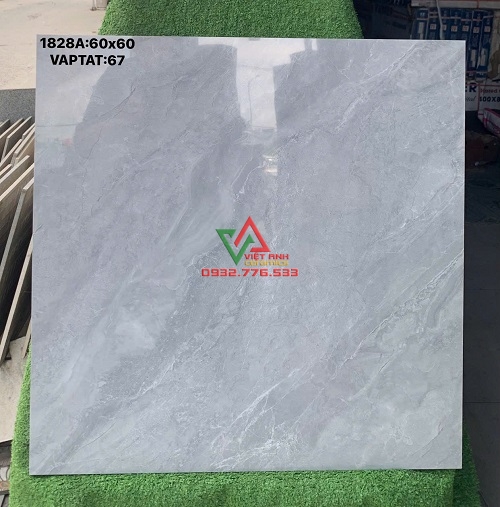 GẠCH LÁT NỀN 60X60 XÁM NHẠT BÓNG KIẾNG SANG TRỌNG HÀNG VIỆT NAM