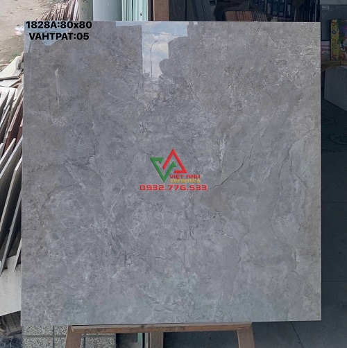 GẠCH LÁT NỀN 80X80 VIGLACEA XÁM GHI VÂN ĐÁ TỰ NHIÊN BÓNG KIẾNG