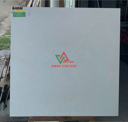 Gạch Lát Nền Phòng Khách 80x80 Xám Nhạt Vân Đá Mờ Việt Nam
