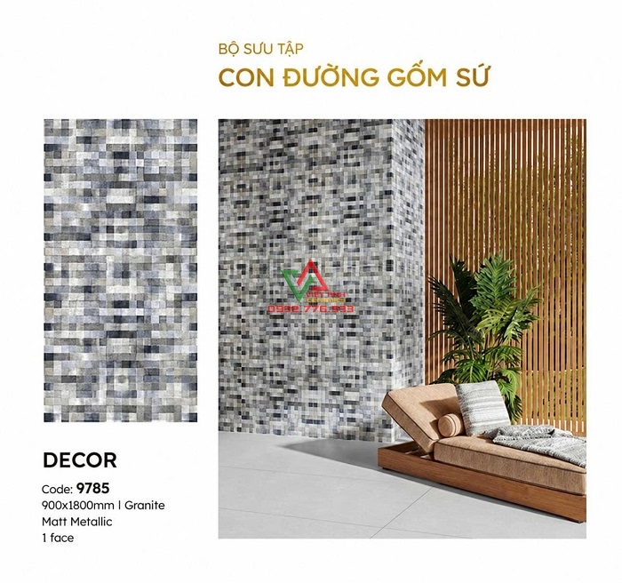 Kho Gạch Ốp Tường 90x180 Giả Đá Ghép Hiệu Ứng 3D