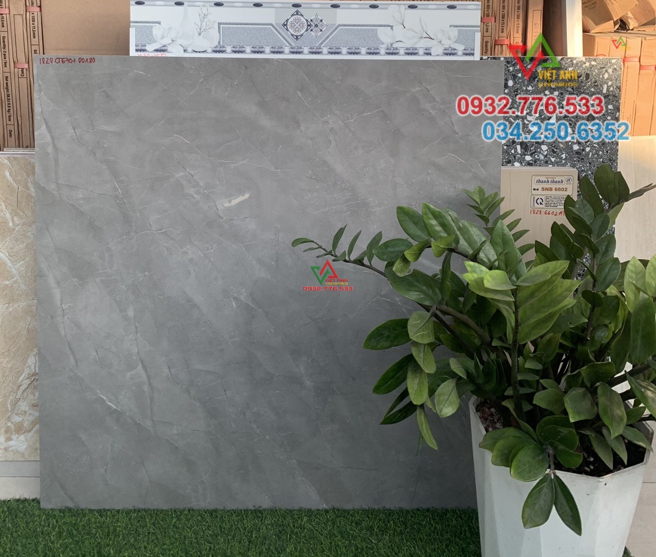 Gạch 80x80 màu xám bóng cao cấp