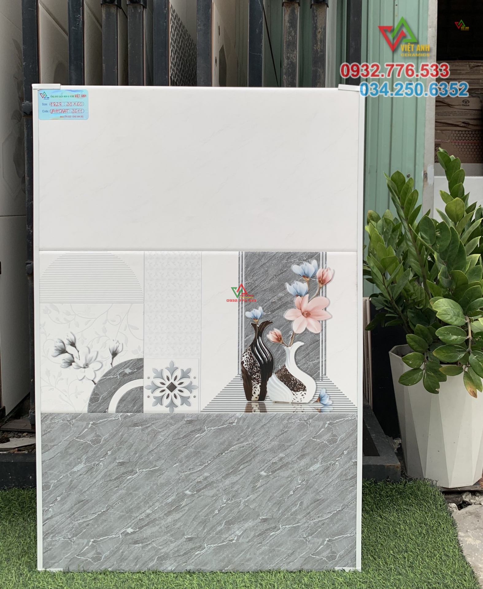 Gạch 30x60 màu xám sang trọng