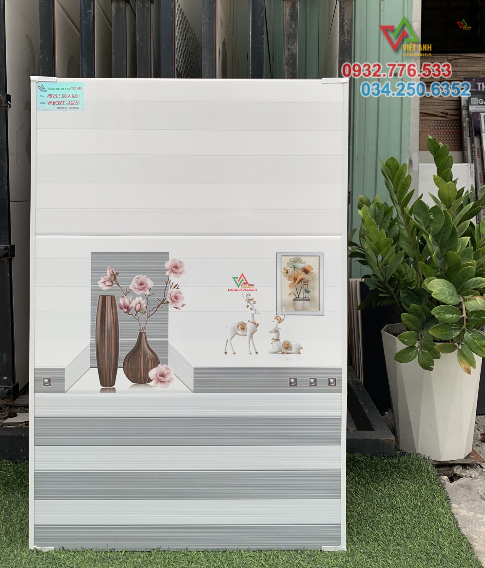 Gạch 3x60 ốp tường phòng khách
