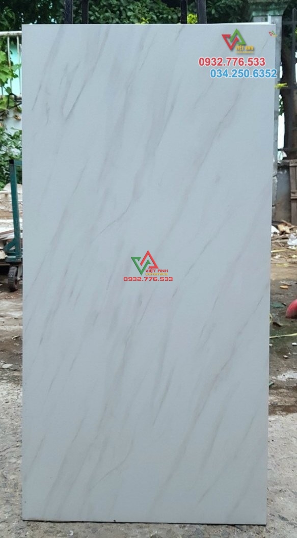 Gạch 60x120 lát nền đá mờ trắng vân mây
