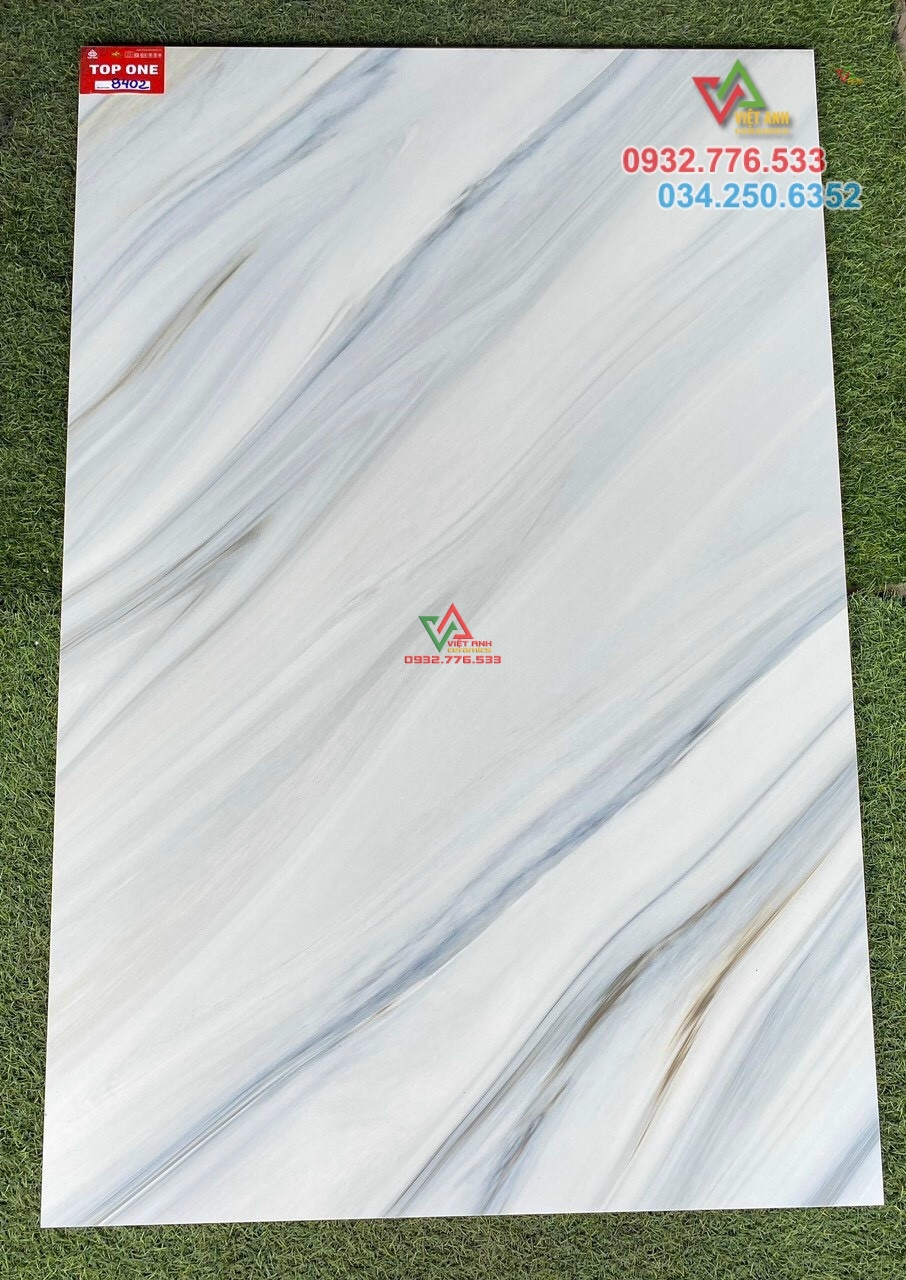 Gạch 80x1200 ốp nền nhà sang trọng màu trắng xanh