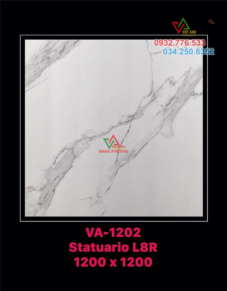 Gạch 120x120 màu trắng lát nền