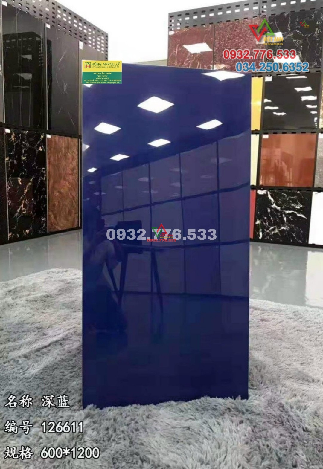 Gạch 60x120 màu xanh đậm TQ